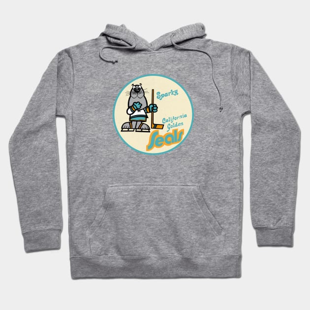 Defunct California Golden Seals Sparky Hoodie by LocalZonly